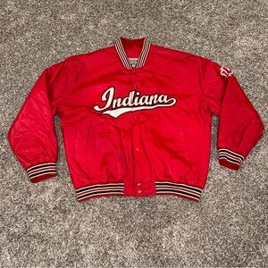 VTG 90s Indiana University IU Hoosiers Button Snap Jacket Men’s XL Steve & Barry